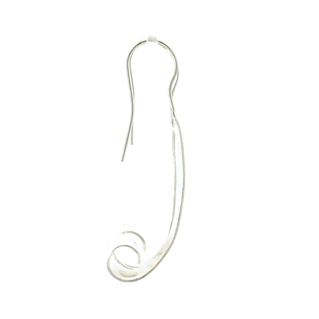 Satin Finished Sterling Silver Drop Earrings