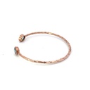Rose gold Plated Cuff With Ends Set With Topaz