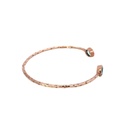 Rose gold Plated Cuff With Ends Set With Topaz