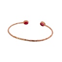 Rose Gold Plated Bangle Set With Ruby