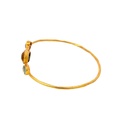 Gold Plated Cuff Set With Colourful Stones
