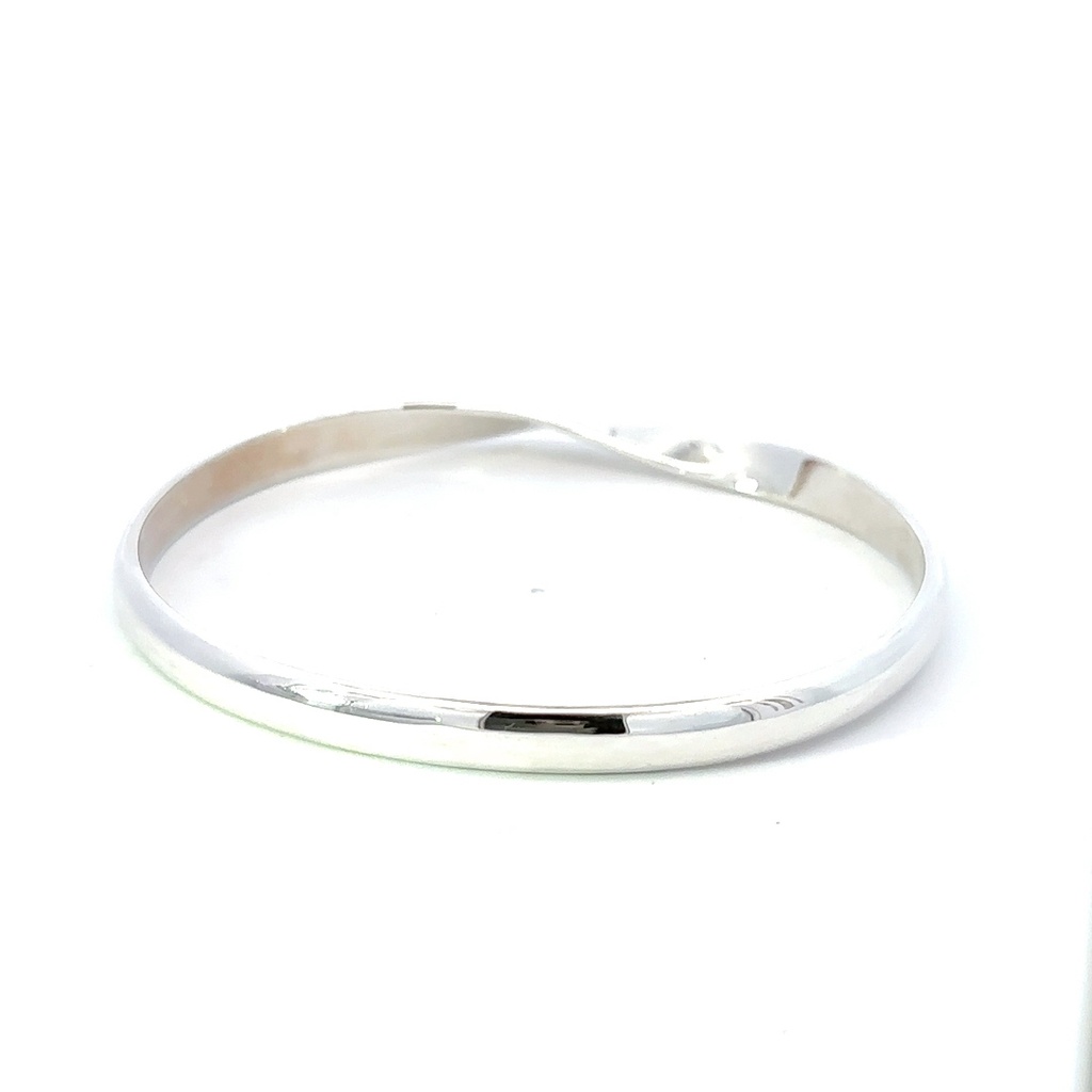 Bangle With A Twist In Sterling Silver