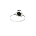 Silver Triplet Opal Ring With Blue & Green Colours