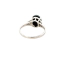 Silver Triplet Opal Ring With Greens & Blues