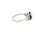 Silver Triplet Opal Ring With Blues & Greens