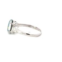 Silver Triplet Opal Ring With Multi Colours