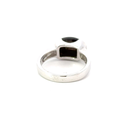 Golden Sheen Sapphire 9K White Gold Ring