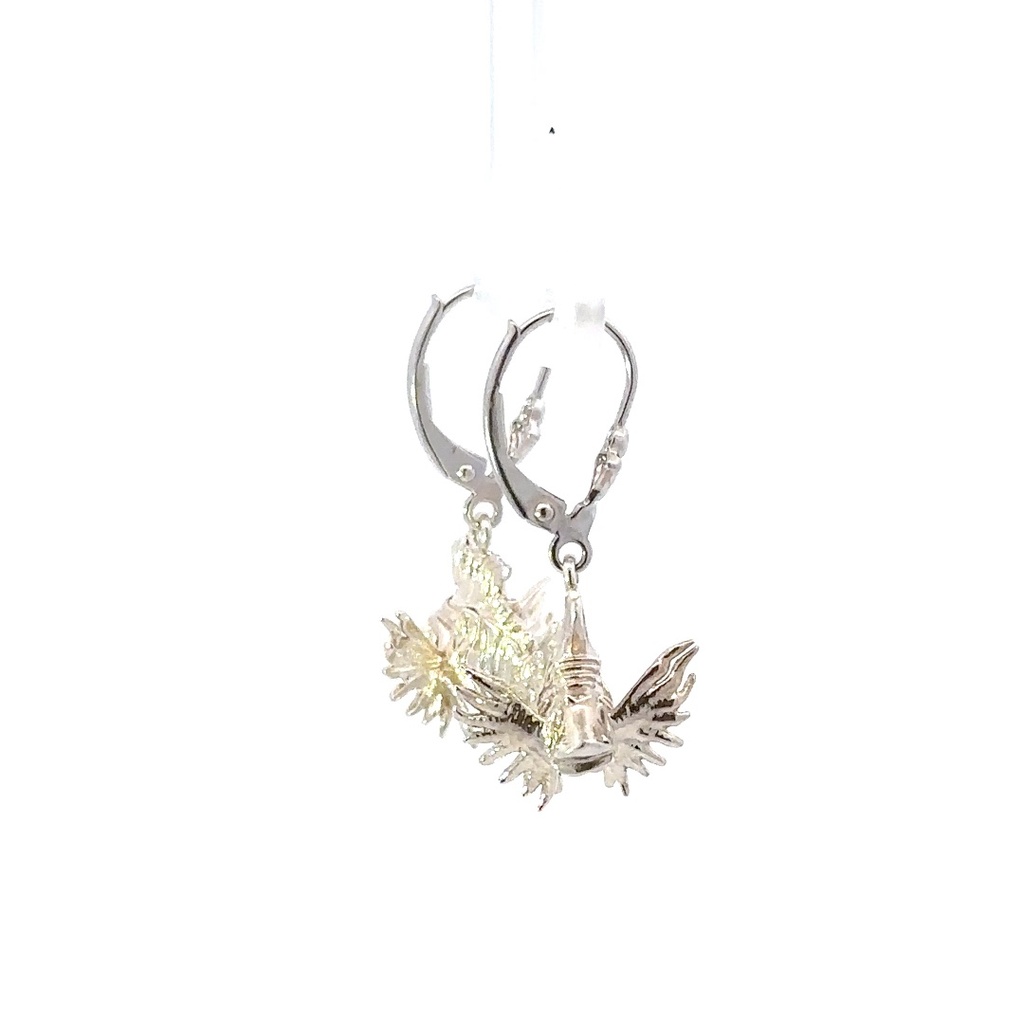 Sterling Silver Small Lionfish Earring