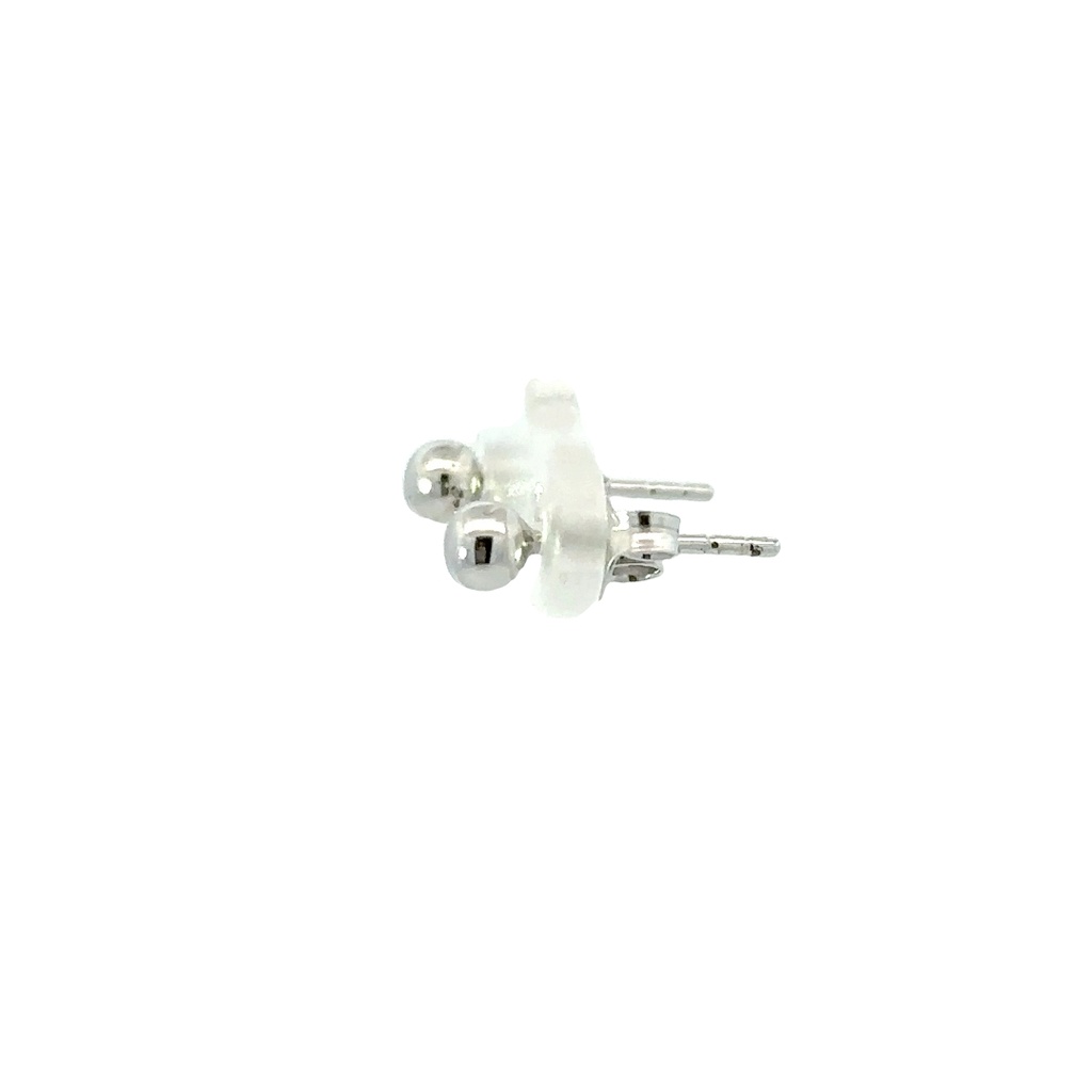 Ball Stud Earrings In Sterling Silver