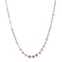 9ct White Gold Pink Sapphire Necklace