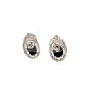 Triplet CZ Opal Earrings In Sterling Silver