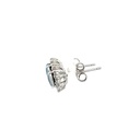 Triplet Opal & Cubic Zirconia Earrings In Sterling Silver