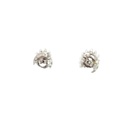 Triplet Opal & Cubic Zirconia Stud Earrings In Silver