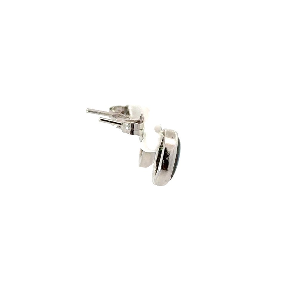 Triplet Opal Earrings In A Sterling Silver Bezel Setting