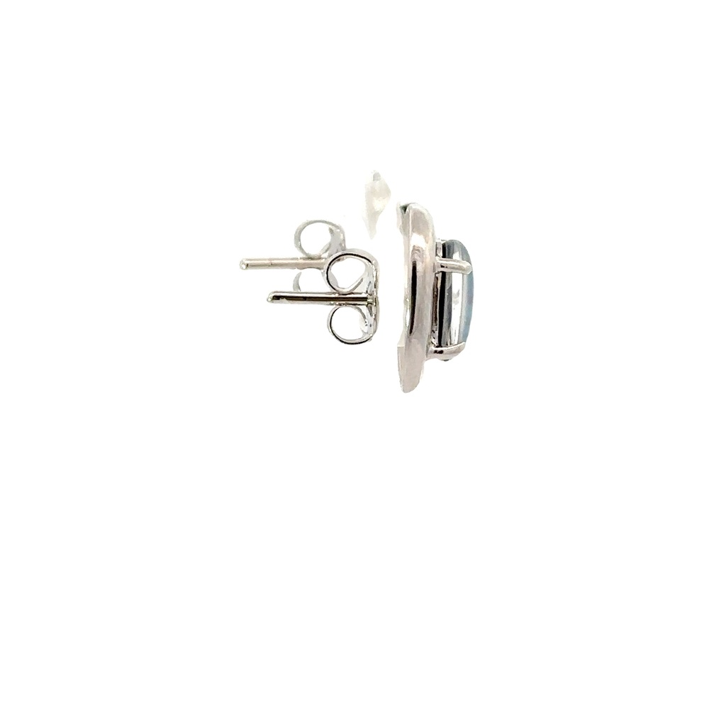 Triplet Opal Earrings In Sterling Silver