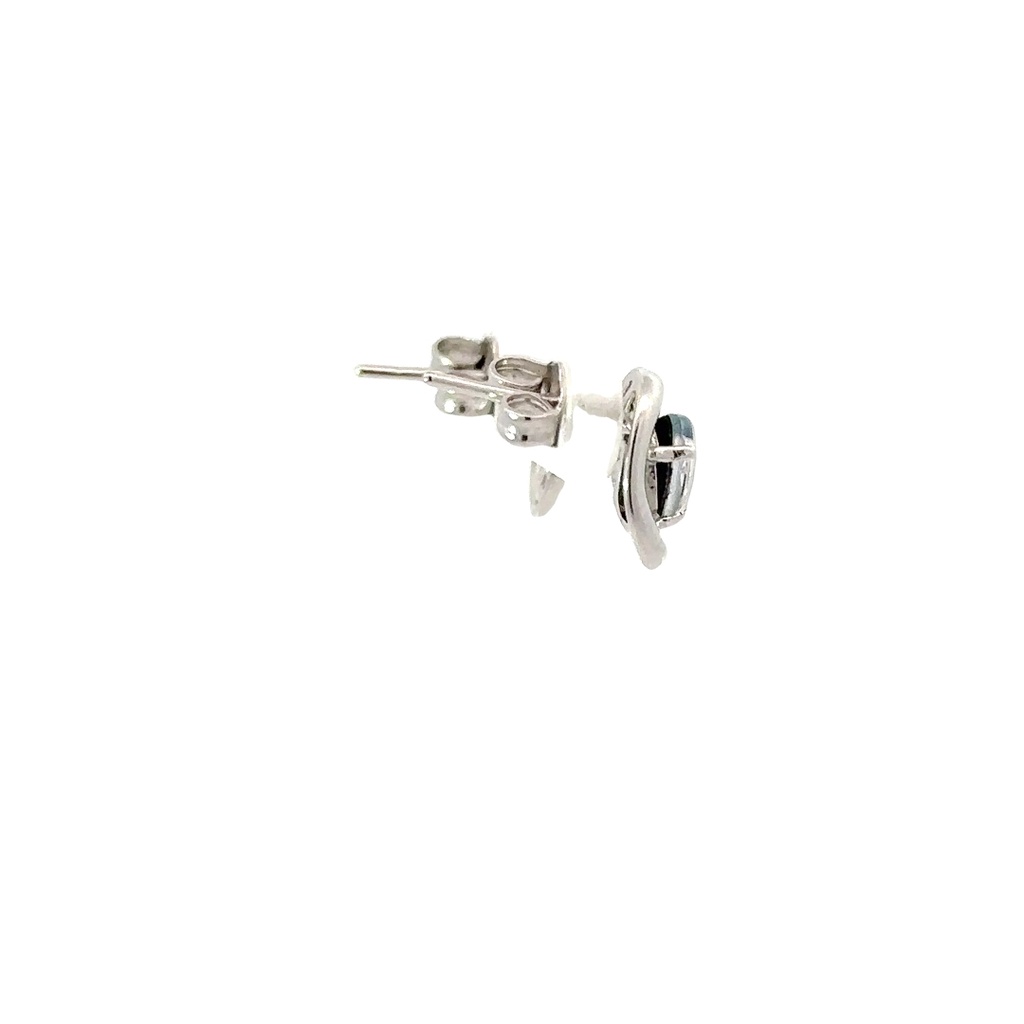 Triplet Opal Earrings In Sterling Silver