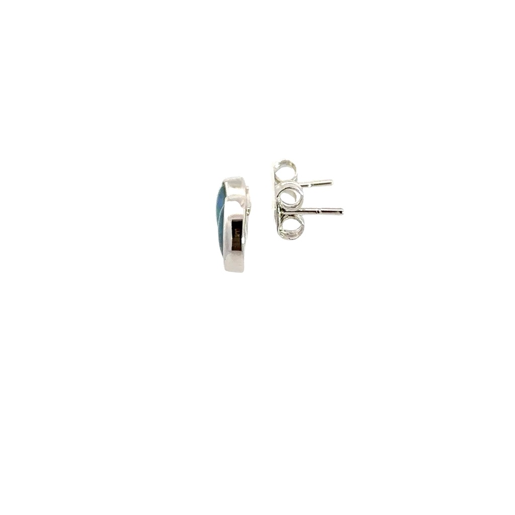 Triplet Opal Earrings In Sterling Silver