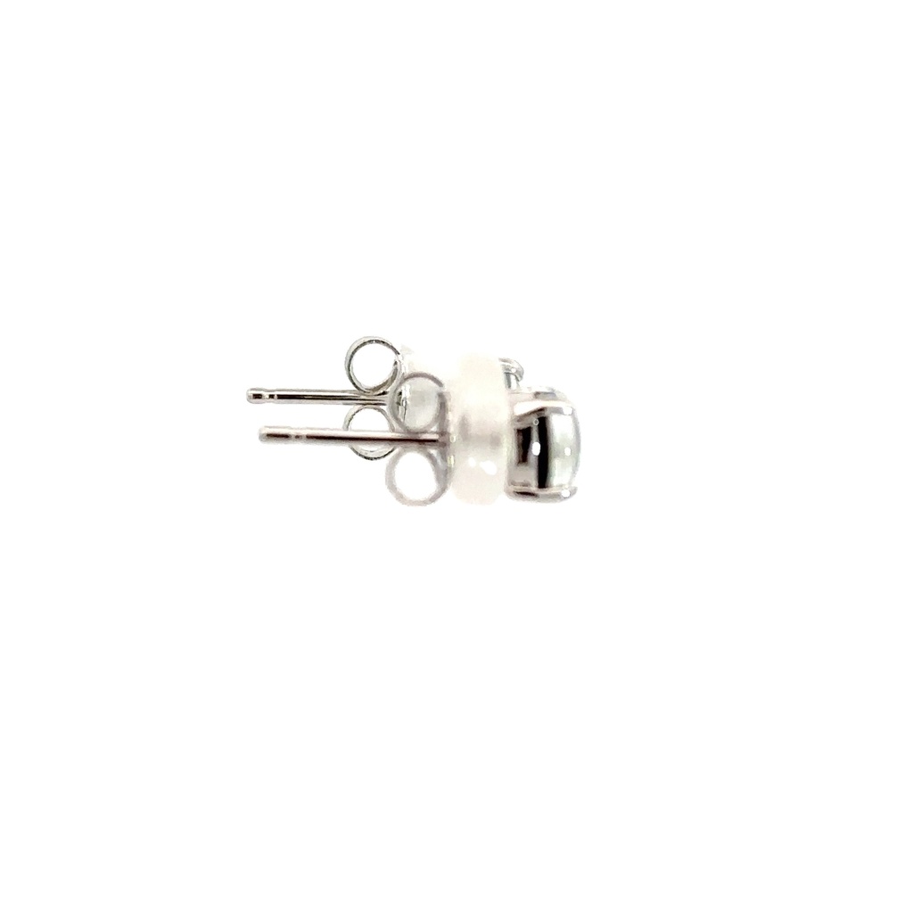 Triplet Opal Four-Claw Stud Earrings In Sterling Silver