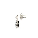Triplet Oval Drop Opal Earrings In Sterling Silver