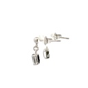 Triplet Oval Drop Opal Earrings In Sterling Silver