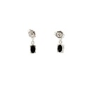 Triplet Oval Drop Opal Earrings In Sterling Silver