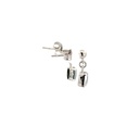Triplet Oval Drop Opal Earrings In Sterling Silver