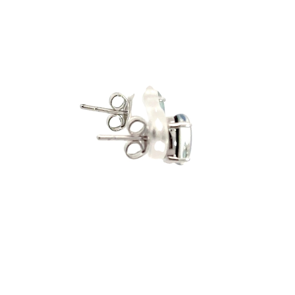 Triplet Oval Opal Earrings In Sterling Silver