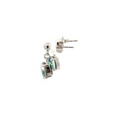 Triplet Oval Drop Opal Earrings In Sterling Silver