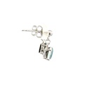 Triplet Oval Drop Opal Earrings In Sterling Silver