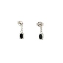 Triplet Oval Drop Opal Earrings In Sterling Silver