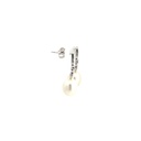 Sterling Silver Pearl & Cubic Zirconia Earrings
