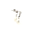 Pearl With Twist Stud Earrings In Sterling Silver