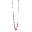 9ct White Gold Pink Sapphire Necklace