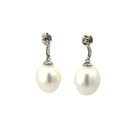 South Sea Pearl Earrings With 18K Diamond Stud