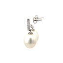 South Sea Pearl Earrings With 18K Diamond Stud