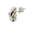 Knot Stud Earrings In Sterling Silver