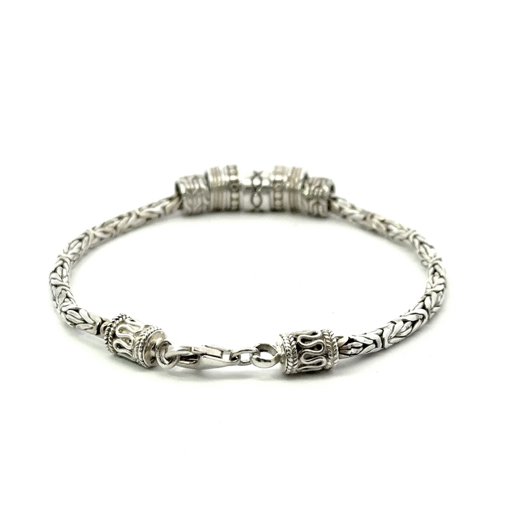 Knotted Link Bracelet And Charms