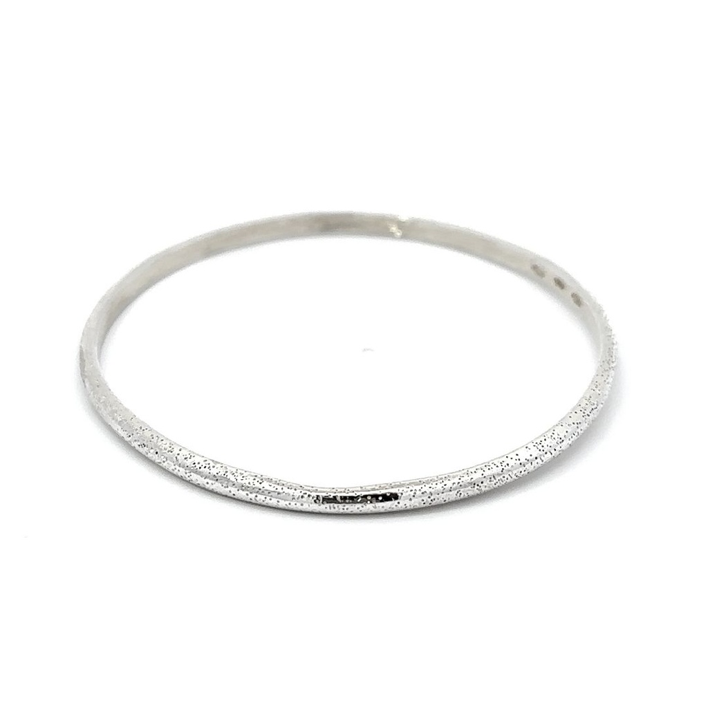 Bangle With Dots In Sterling Silver
