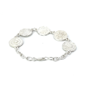 Silver Bracelet With Woven Basket Motif