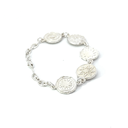 Silver Bracelet With Woven Basket Motif