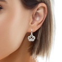 Sybella Large Cubic Zirconia Flower Earrings