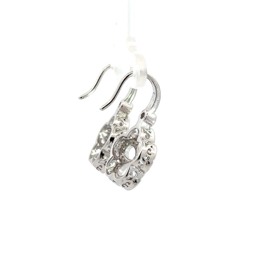 Sybella Large Cubic Zirconia Flower Earrings
