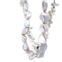 9ct White Gold & Keshi Pearl Necklace