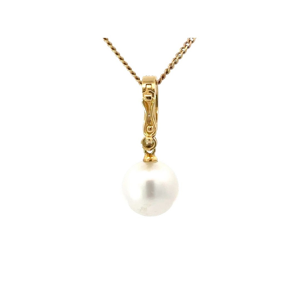 South Sea Pearl & Diamond Enhancer Pendant In 18ct