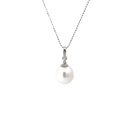 South Sea Pearl & Diamond Pendant In 18K White Gold