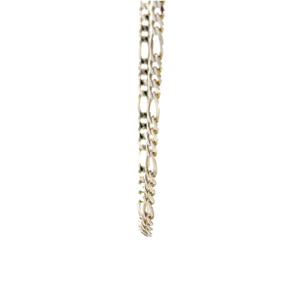 Figaro Chain In Sterling Silver 4mm Width
