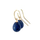 9K Yellow Gold Dumortierite Drop Earrings