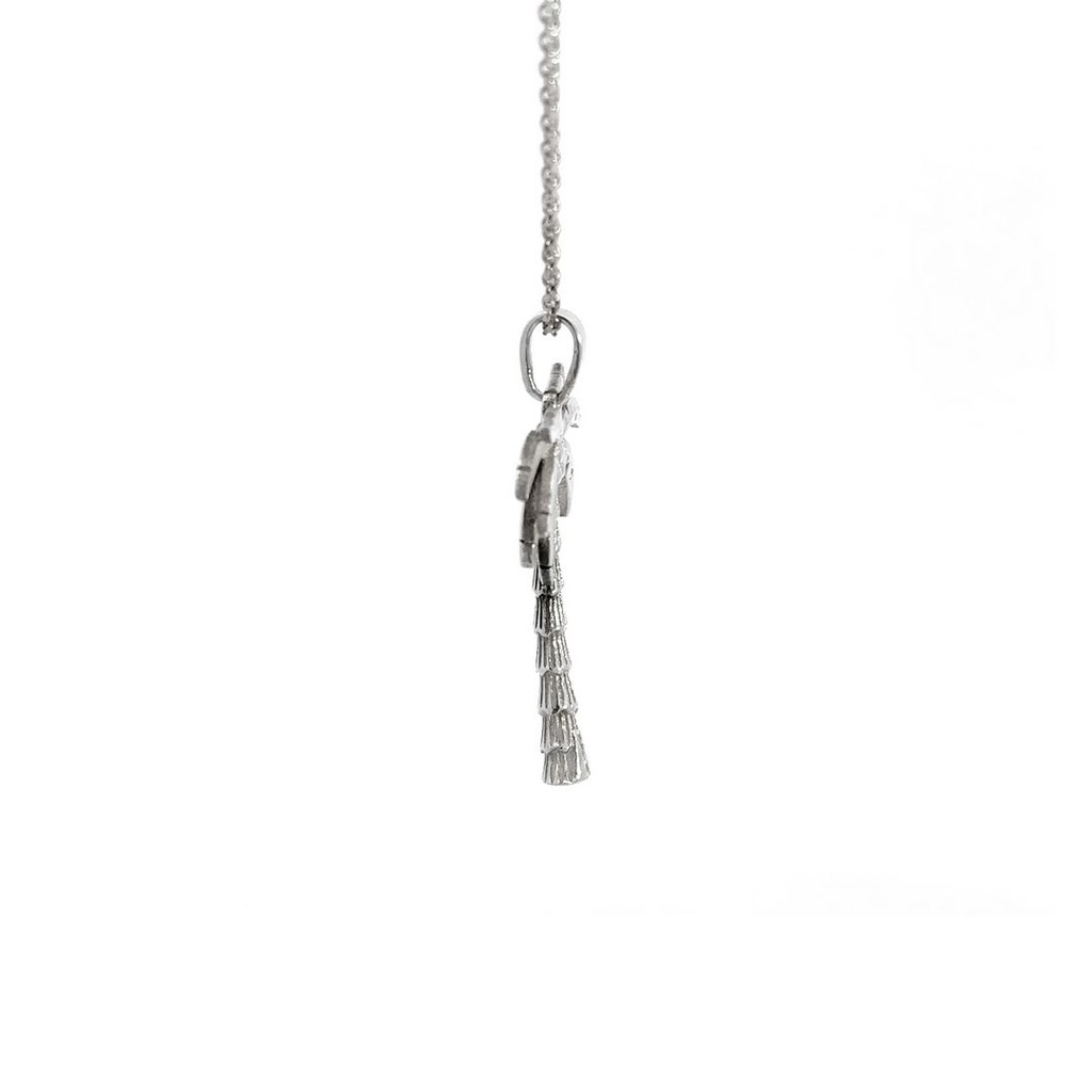 Coconut Palm Tree Pendant In Sterling Silver