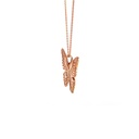 Bluebottle Butterfly Pendant In 9K Rose Gold