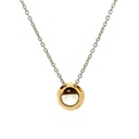 Silver & Gold Plate Cubic Zirconia Necklace